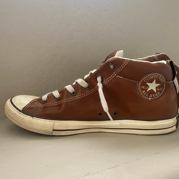 Converse Other - Converse Chuck Taylor All Star Leather Mid Top Shoe Sneakers Mens Sz 12 Brown